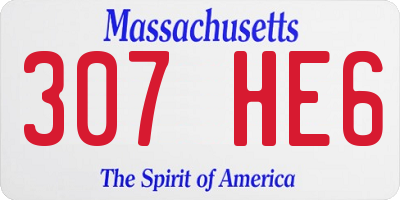 MA license plate 307HE6