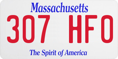 MA license plate 307HF0