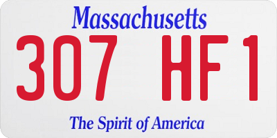 MA license plate 307HF1