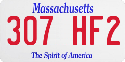 MA license plate 307HF2