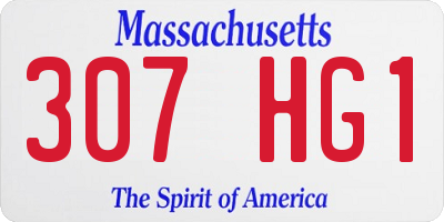 MA license plate 307HG1