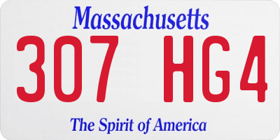 MA license plate 307HG4