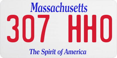 MA license plate 307HH0