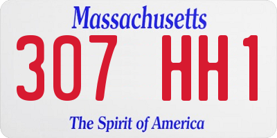 MA license plate 307HH1