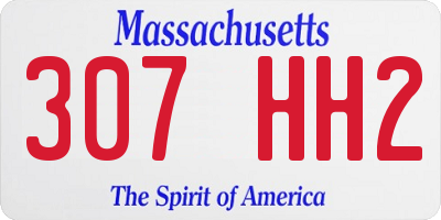 MA license plate 307HH2