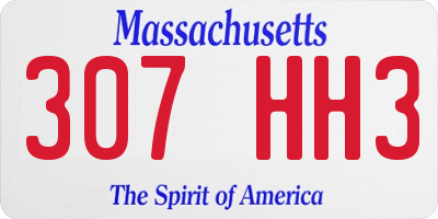 MA license plate 307HH3