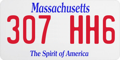 MA license plate 307HH6