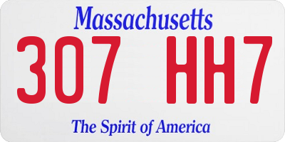 MA license plate 307HH7