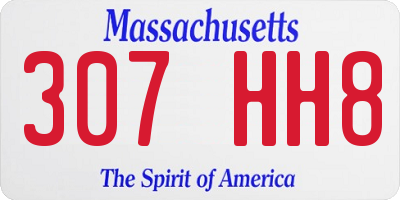 MA license plate 307HH8