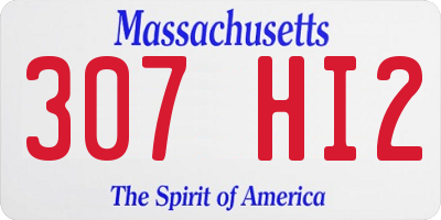 MA license plate 307HI2