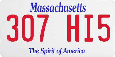 MA license plate 307HI5