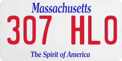 MA license plate 307HL0