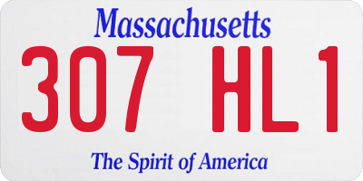 MA license plate 307HL1