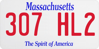 MA license plate 307HL2