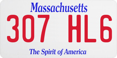 MA license plate 307HL6