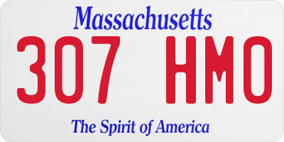 MA license plate 307HM0