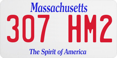 MA license plate 307HM2