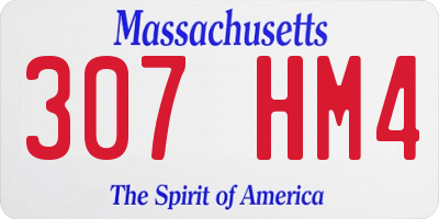 MA license plate 307HM4