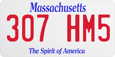 MA license plate 307HM5