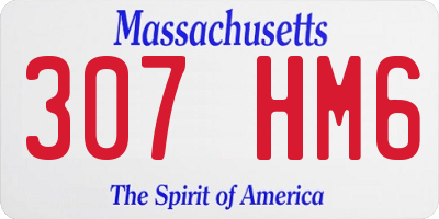 MA license plate 307HM6