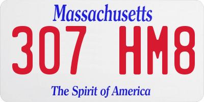 MA license plate 307HM8