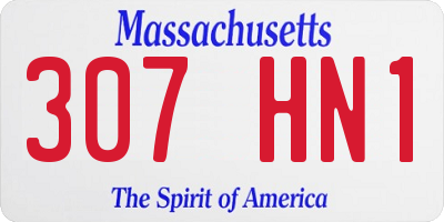 MA license plate 307HN1