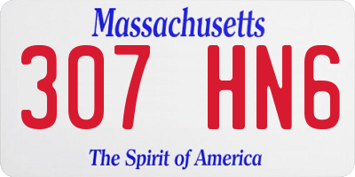 MA license plate 307HN6