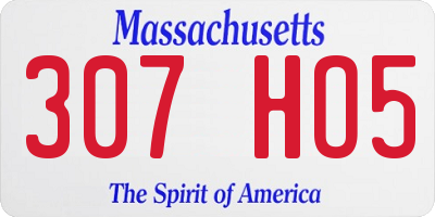 MA license plate 307HO5