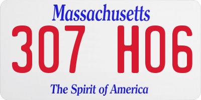 MA license plate 307HO6