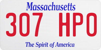 MA license plate 307HP0