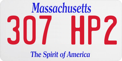 MA license plate 307HP2