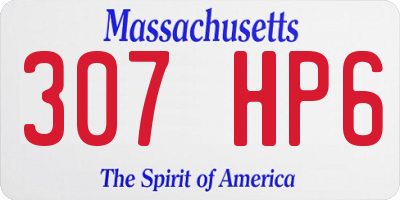 MA license plate 307HP6