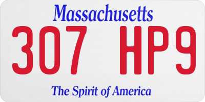 MA license plate 307HP9