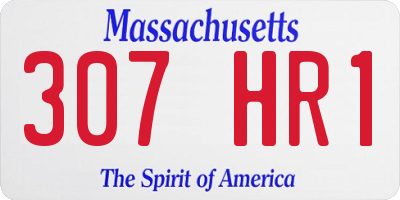 MA license plate 307HR1