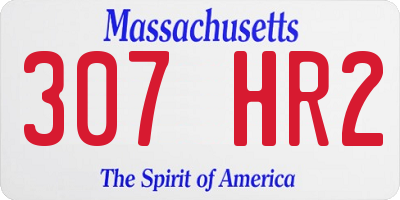 MA license plate 307HR2