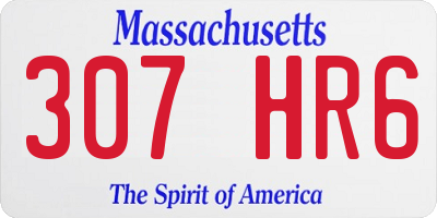 MA license plate 307HR6