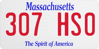 MA license plate 307HS0
