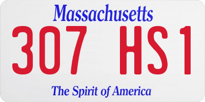 MA license plate 307HS1