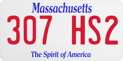MA license plate 307HS2