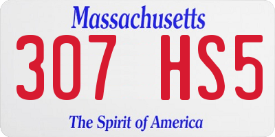 MA license plate 307HS5