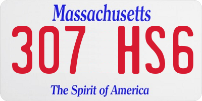 MA license plate 307HS6