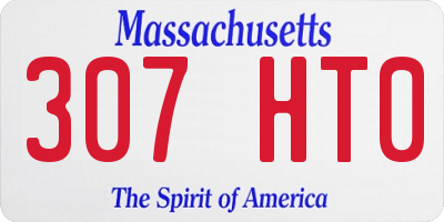 MA license plate 307HT0