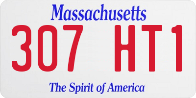 MA license plate 307HT1