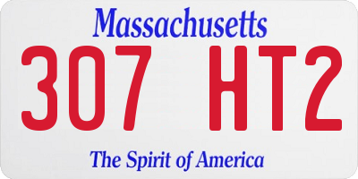 MA license plate 307HT2