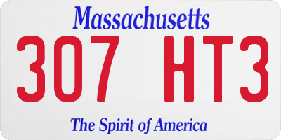 MA license plate 307HT3
