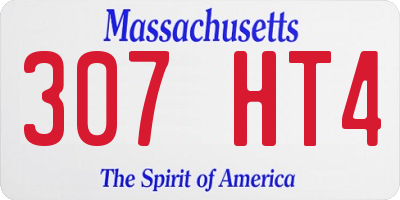 MA license plate 307HT4