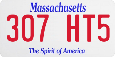 MA license plate 307HT5
