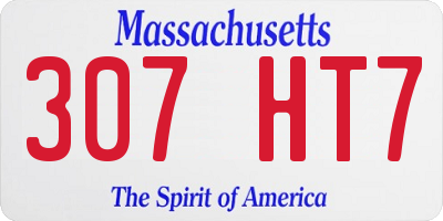 MA license plate 307HT7