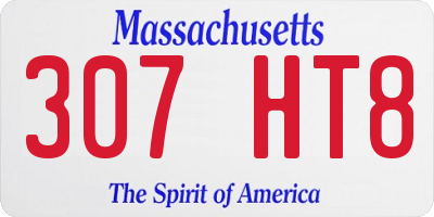 MA license plate 307HT8
