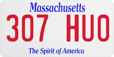 MA license plate 307HU0